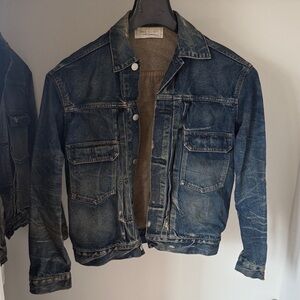 John Elliott Men's Thumper Blue Denim Jacket